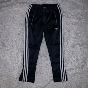 Adidas navy blue sweats with pocket zipper